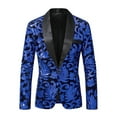 thumbnail image 4 of purcolt Men's High-End Suits Sequins Tuxedo Sparkly Shawl Lapel Glitter Blazer Suit for Wedding Prom Dinner Party Festival, 4 of 5