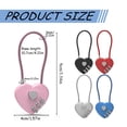 thumbnail image 3 of Cute Heart Shaped Combination Lock Mini Security Padlock for Gym Locker Backpack Box Portable Small Code Lock for Travel Luggage Zipper Lovely Decor Lock White 3.54x1.57 Inch (1Pcs), 3 of 9