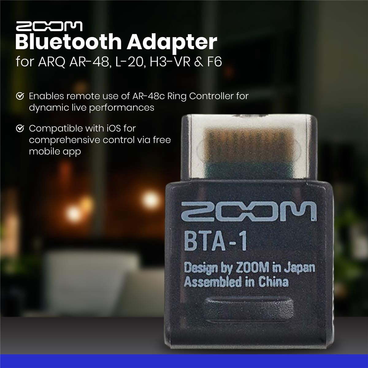 Zoom H6essential 6-Track 32-Bit Float Handy Recorder, Bundle with Bluetooth Adapter