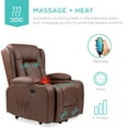 thumbnail image 4 of Best Choice Products Electric Power Lift Recliner Massage Chair Furniture w/ USB Port, Heat, Cupholders - Brown, 4 of 8