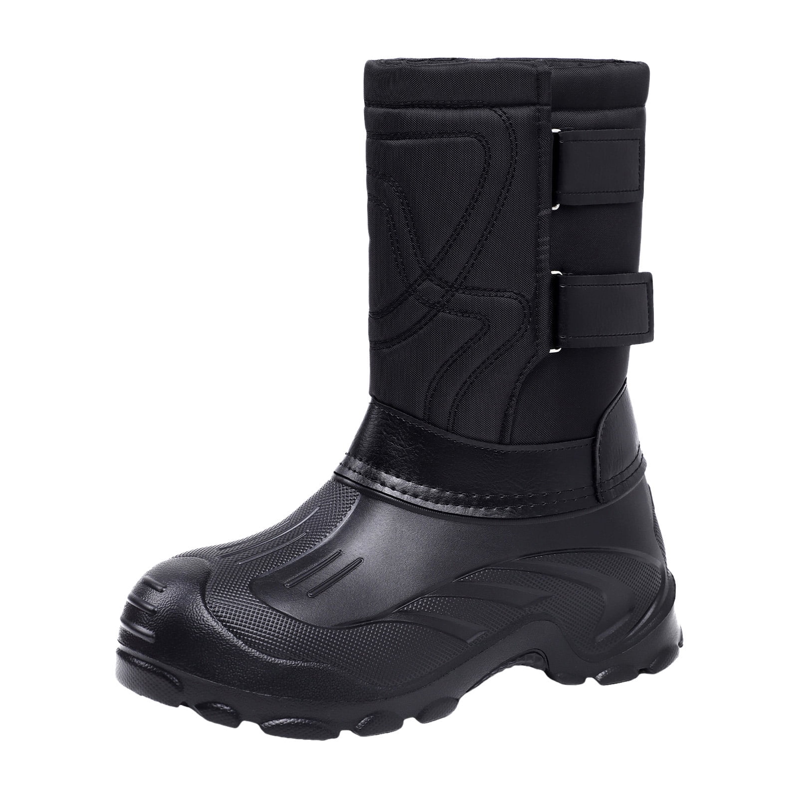 Camo Winter Boots for Men Waterproof Insulated High Top Hook and Loop Snow Booties Anti-Slip Hiking Shoes
