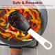 thumbnail image 4 of Wosthever Cucharas pequeñas ranuradas para cocinar, 2 piezas, cucharas para espumadera, rallador, triturador, rejilla, drenaje, herramientas de Cocina y Comedor Negro, 4 of 6