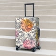 thumbnail image 5 of Yiaed Skull and Flowers Print Travel Luggage Cover Suitcase Protector Fits 18-32 Inch Luggage Wheel Covers Patterned Elastic Luggage Anti-scratch（No luggage）-Large, 5 of 5
