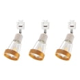 thumbnail image 1 of FSLiving Retro Style Adjustable Angle H-Type Track Lighting Brown Wood Lampshade White Ceiling Light Track Light Fixture For Gallery Bar Aisle Office Kitchen Bulb and Track Not Included - 3 Lights, 1 of 7