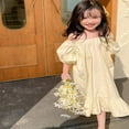 thumbnail image 1 of Robe d'Été Coréenne Douce à Volants pour Filles, Robe Longue Décontractée pour Enfants Filles 2-7 Ans, 1 of 6