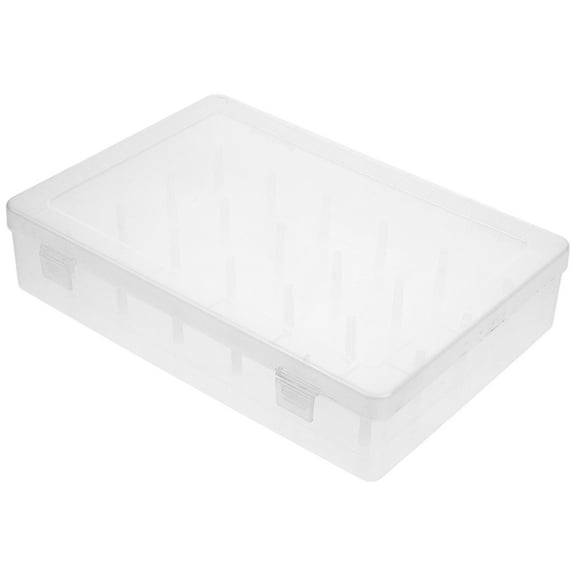 KAKOWELY 1Pack Thread Storage Box for Sewing Supplies Organizer Plastic Rectangular Home Use