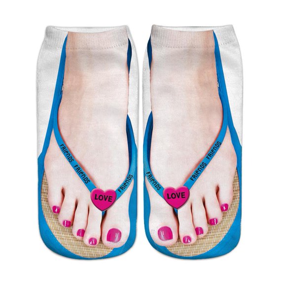 Lttoisl® Novelty Joke Flip Flop Socks Pink Funny Christmas Stocking Filler K5F6