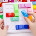 thumbnail image 4 of Juego de lógica de tráfico Rush, rompecabezas educativo, juegos de mesa de coche, coches de Escape Gridlock, estacionamiento para niños (color aleatorio), 4 of 6
