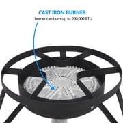 BAYUELSWU Outdoor 1 Burner Propane Stove, Round Burner Propane Camping Stove Portable for Outdoor Cooking