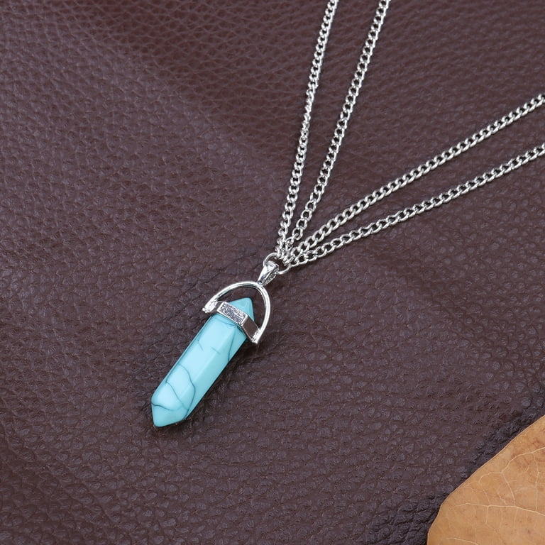 Chic Women Girl s Gemstone Necklace Crystal Pendant Necklace