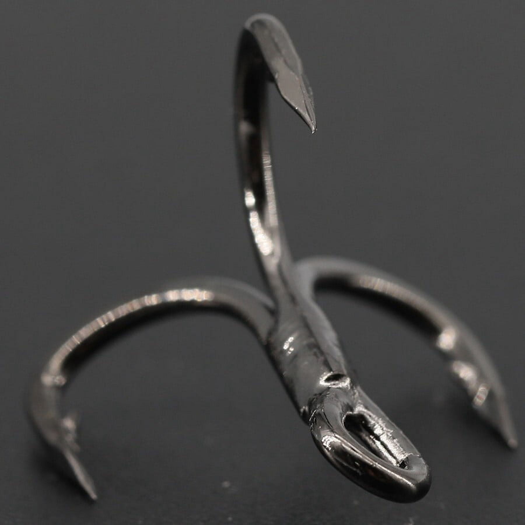 50PCS 6x Strong Fishing Hooks Treble Hooks for Hook Upgrade Cutting Blade Short Shank