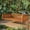 Teak, variant on Patio Twin Size Garden Swing Bed, Wooden Porch Swing Frame with Ropes, Outdoor Hanging Swing for Garden, Backyard, Patio, Safe Sloped Design