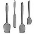 thumbnail image 3 of Ensemble de Spatules en Silicone 4 Pièces, Spatules en Caoutchouc de Cuisson Anti-Rayures Résistantes à la Chaleur avec Noyau en Acier Inoxydable, Gris, 3 of 4