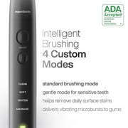 AquaSonic Black Series Electric Toothbrush - Rechargeable, 4 Modes, Travel Case, 8 Brush Heads