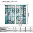 thumbnail image 4 of Nautical Blackout Curtains Blue Vintage Old Planks Anchor Lighthouse Coastal Rustic Bedroom Living Room Bathroom Kitchen Rod Pocket Decoration Window Drapes 2 Panels W21xL54in, 4 of 6