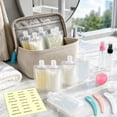 thumbnail image 3 of 17PCS Travel Size Portable Containers Set for Toiletries,Stand Up Pouch 50/100ml,Refillable Travel Accessories for Shampoo Conditioner Lotion Soap Liquids, 3 of 5