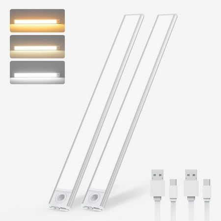 

Rechargeable Under Cabinet Light 74 Led 15.75 Inch Motion Sensor Kitchen Night Light 1500Mah Battery Operated Motion Light 2 Pack Magnetic Wireless Dimmable Lights For Cupboard Closet
