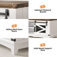 thumbnail image 5 of 48" Coffee Table with Storage, Adjustable Shelves & Sliding Barn Doors for Living Room, 5 of 7
