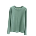 thumbnail image 2 of Hrsba Womens Soft Bed Jacket Crew Neck Loose Fit Comfort Casual Long Sleeve Lounge Tops, 2 of 6
