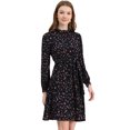 thumbnail image 1 of Vestido Floral Allegra K Manga Larga Azul oscuro L para Mujer, 1 of 6