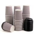thumbnail image 1 of Blue Lake 8 oz Disposable Coffee Cups with lids, 100 Count, Premium Double Wall Insulated Hot Beverage Cups, No Need for Sleeves, 1 of 6