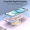 thumbnail image 4 of for iPhone 15 Case, Compatible with MagSafe, Cute Glitter Pearl Design for Women and Girls, Anti-Yellow Hard Protective Luxury Shockproof Bumper Phone Case for iPhone 15 6.1-inch 2023, Purple, 4 of 7