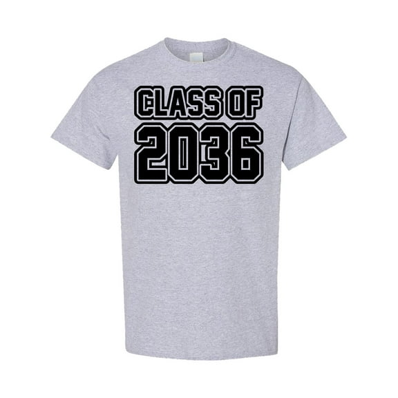 Inktastic Class of 2036 in Black Outlined Text T-Shirt