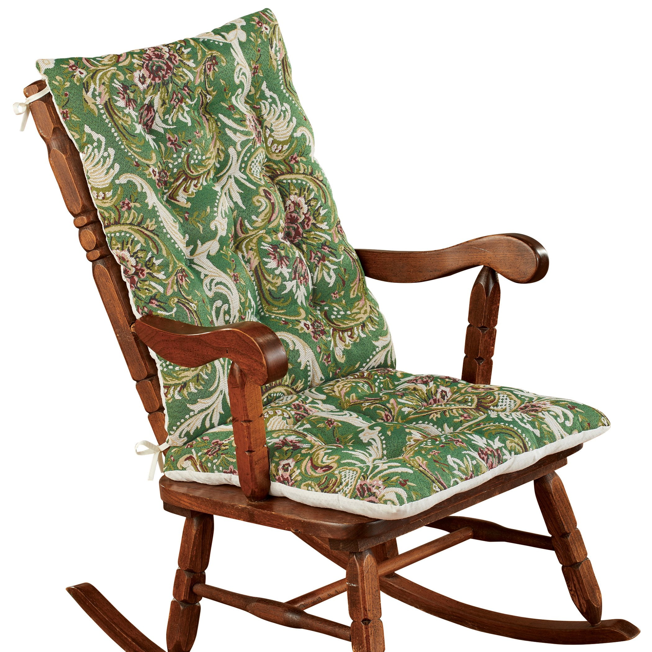 Collections Etc 2Piece Tapestry Rocking Chair Cushions