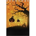 thumbnail image 5 of Coolnut Halloween Pumpkins Bats Thermal Insulated Blackout Grommet Printed Window Curtain, 84"x55" 100% Polyester for Living Room Home Decoration, 2 Panels, 5 of 6