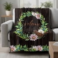 thumbnail image 2 of Spring Botanical Blanket Soft Cozy Warm Throw Blanket for Couch, Plush Fuzzy Flannel Fleece Blankets for Sofa, Garden Birds Floral Leaves Brown Wood Bed Blankets Lightweight Gifts for Women, 40"x50", 2 of 9