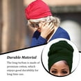 thumbnail image 2 of tredstone Turban Nœud Style Simple Hijab Bonnet Polyvalent Foulard Extensible Respirant Bonnet Anti-Perte Accessoires pour Femmes Vert, 2 of 6