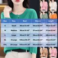 thumbnail image 3 of Ayolanni Soft Knit Cardigan Sweaters for Women Long Sleeve Gold Lightweight Cardigan Loose Crew Neck Button Down Coat XXL, 3 of 5