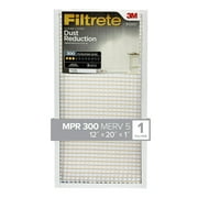 Filtrete 12x20x1 Air Filter, MPR 300 MERV 5, Dust Reduction, 1 Filter