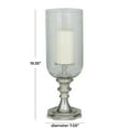 thumbnail image 4 of DecMode Silver Aluminum Single Candle Hurricane Lamp, 4 of 10