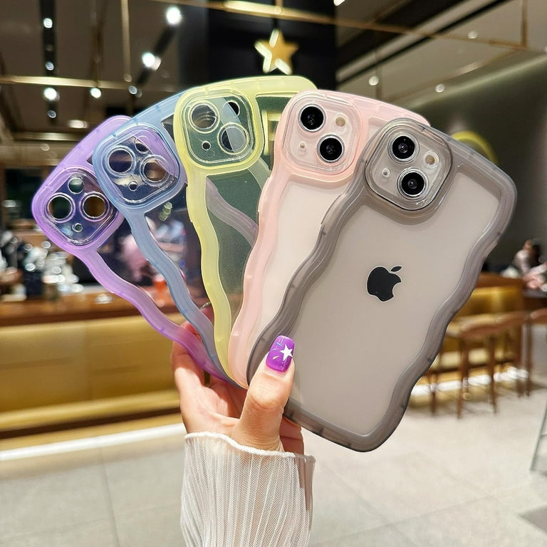 For IPhone Xs Max Case, Cute Curly Wave Frame Shape Shockproof Soft