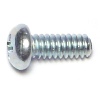 

#10-24 x 1/2 Zinc Phillips Round Head Machine Screws MSCRS-304 (60 pcs.)