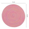 thumbnail image 3 of REGALWOVEN Rustic Placemats Set of 6 Round Placemats for Dining Table Decor Indoor Outdoor Kitchen Table Mat Wipe Clean Pink 15*15in, 3 of 6