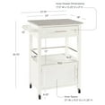 Linon Mitchell Kitchen Cart with Granite Top, 36 inches High, Multiple