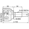 thumbnail image 2 of Febest OUTER CV JOINT 22X49X25 # 0210-C11X OEM C9211-EL10A, 2 of 2
