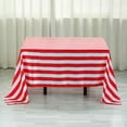 thumbnail image 2 of Efavormart 60"x102" Red & White Stripe Satin Rectangle Tablecloth Seamless Tablecloth For Wedding Party Event, 2 of 11