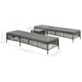 thumbnail image 4 of vidaXL Sunloungers 2 pcs with Table Poly Rattan Grey, 4 of 4