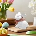 thumbnail image 4 of SLYNSHome Ceramic Bunny Figurines Easter Decoration,Rabbit Statues White Bunny Ornaments for Table Centerpiece Living Room Decor, 4 of 6