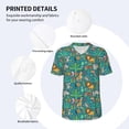 thumbnail image 3 of KLL Jungle Animals for Men's Baseball Shirts,Short Sleeve Casual Shirts Button Down Shirt for Men Beach Summer Wedding Shirt-Large, 3 of 7