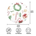 thumbnail image 3 of 15.4" Round Placemat Set of 1 Polyester Fabric Place Mats Non-Slip Dining Kitchen Table Mats for Kitchen Party Decor Watercolor Christmas Elements Clip, 3 of 5