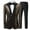 Coffee, variant on Ediodpoh Men's Suits Men's Sequined Jacket Pants Suit Tuxedo Party Dance Wedding Sequined Tuxedo One Button Jacket Set Suits for Men Gold M