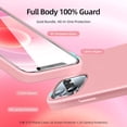 thumbnail image 2 of [5 in 1 for iPhone 12/iPhone 12 Pro Case, with 2 Pack Screen Protector + 2 Pack Camera Lens Protector, Liquid Silicone Slim Shockproof Protective Phone Case [Microfiber Lining] (Pink)…, 2 of 14
