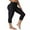 Ruched-Black, variant on Charmo V Slit Swim Pants for Womens High Waistband Capris Pants Swim Surfing Leggings with Pockets UPF 50+