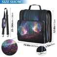 thumbnail image 3 of Water-Resistant 3-Ring Binder Organizer with Multiple Pockets Zipper Binder Bag for Office Neon Butterfly, 3 of 8