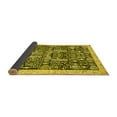 thumbnail image 2 of Ahgly Company Indoor Round Oriental Yellow Traditional Area Rugs, 3' Round, 2 of 4