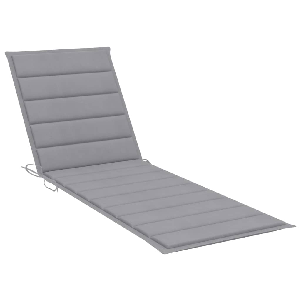 vidaXL Sun Lounger Cushion Grey 200x60x3cm Oxford Fabric